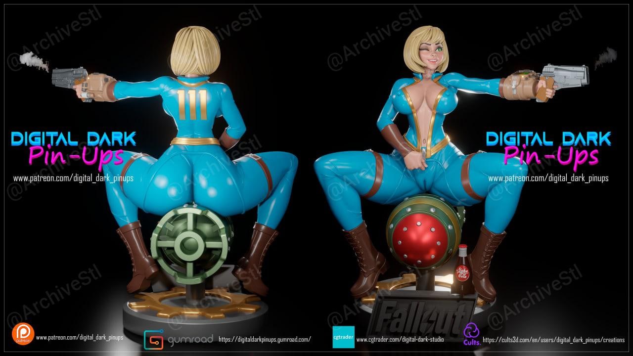 Fallout 地下城女孩 (Vault Girl) 3D打印图纸